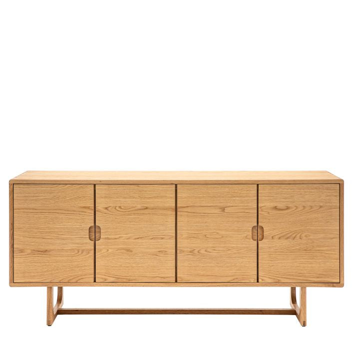 Artisan natural oak four door sideboard | malletandplane.com