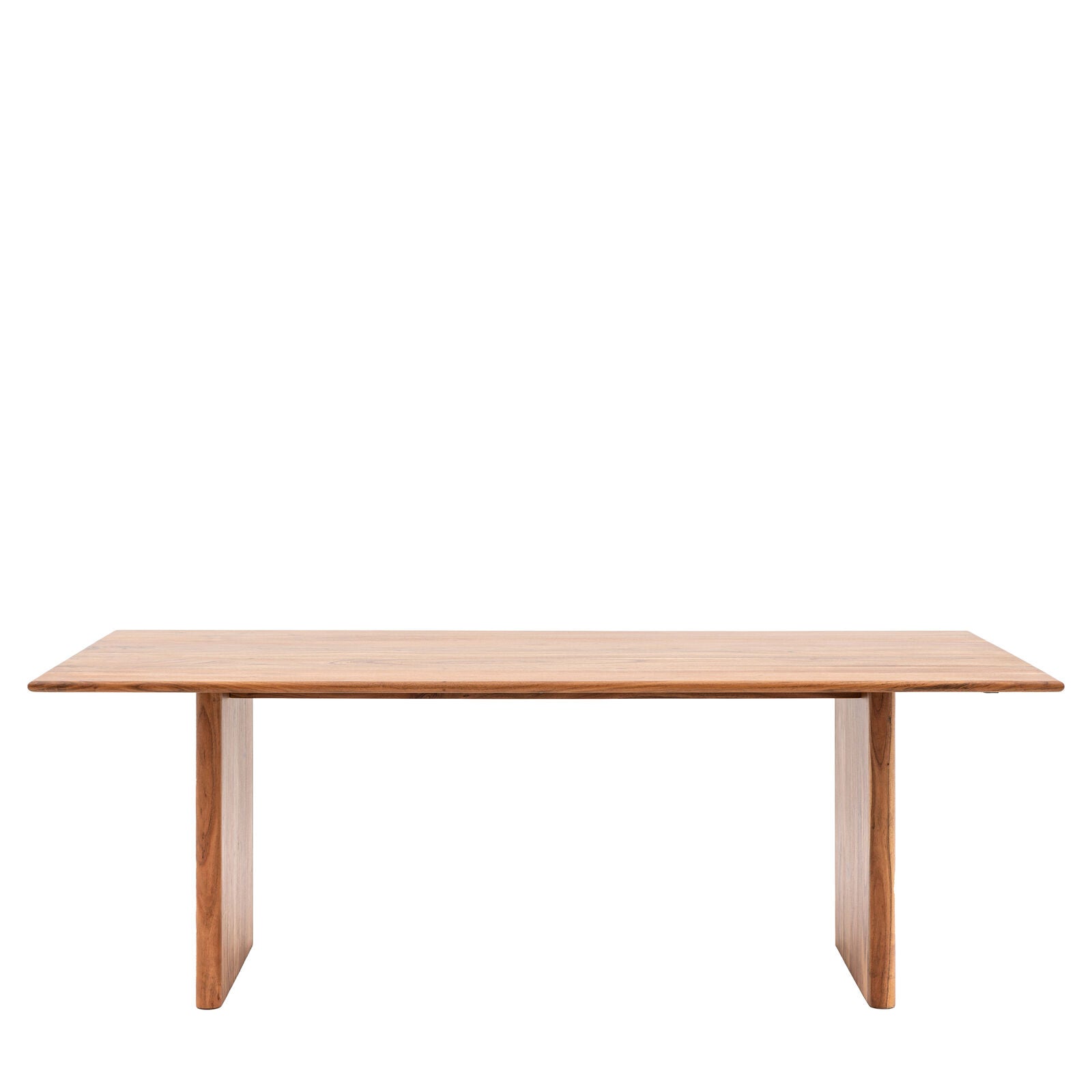 Bergen large dining table in solid acacia wood with curved edges | malletandplane.com