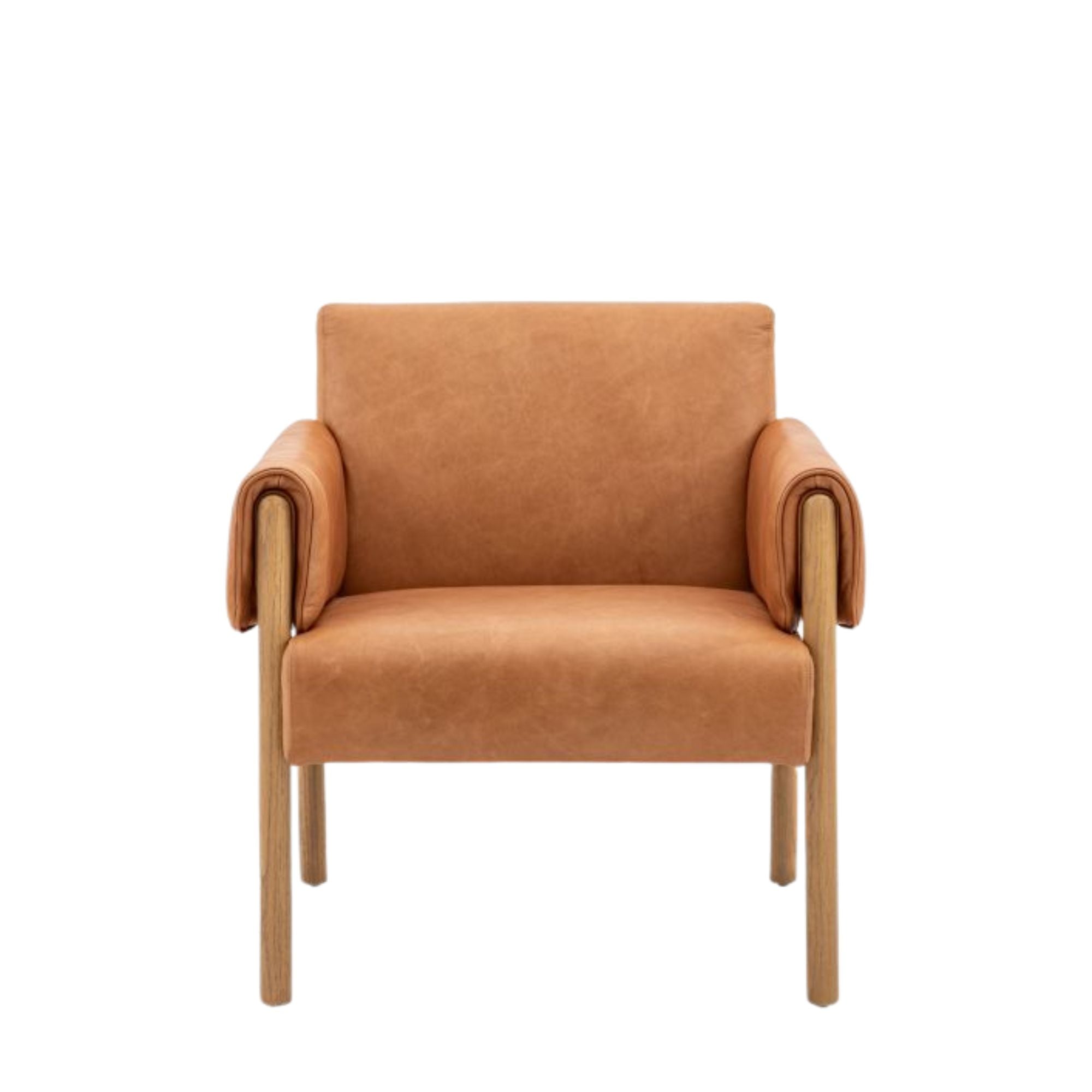 Brad soft brown leather armchair | malletandplane.com