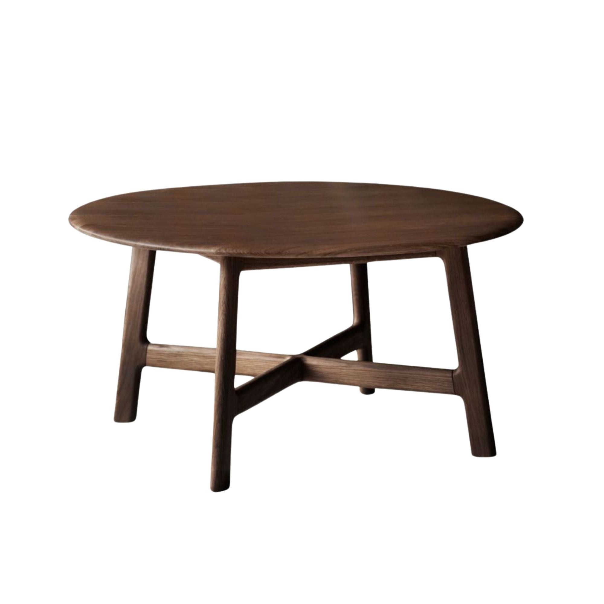 CADIZ Round Coffee Table in Solid Walnut | malletandplane.com