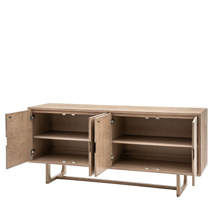 Artisan smoked oak four door sideboard | malletandplane.com