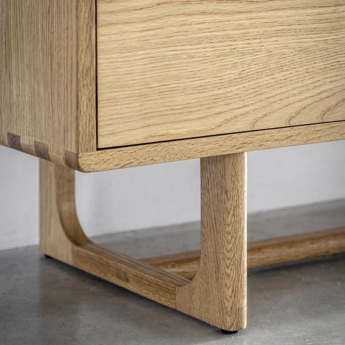 Artisan natural oak four door sideboard | malletandplane.com