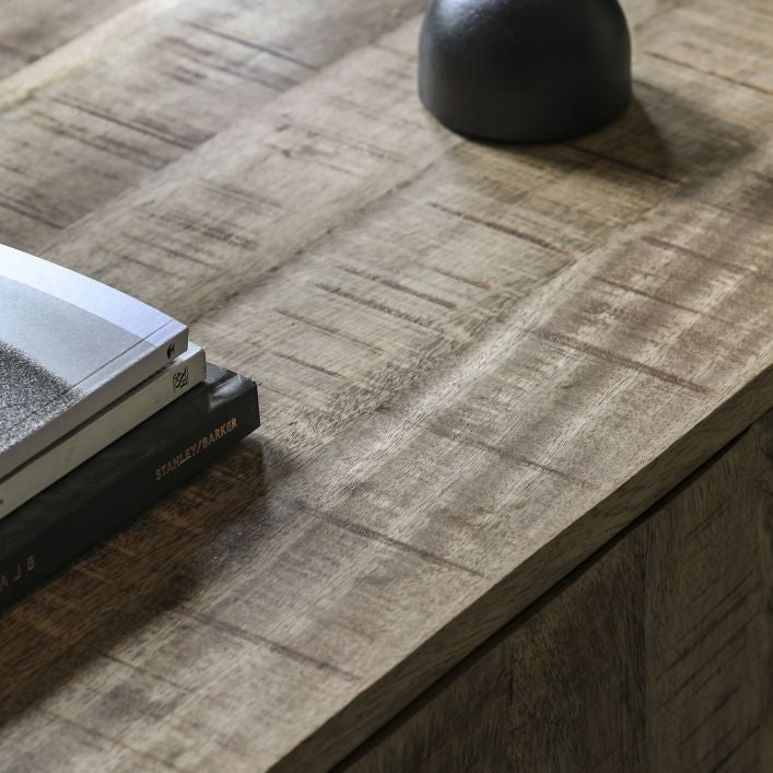 Quincy solid rustic mango wood sideboard in natural finish | malletandplane.com