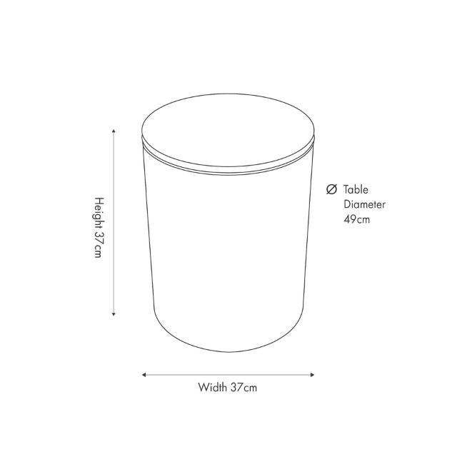 ELIOT Side Table – Marble-Look Top & Black Metal Storage Base | malletandplane.com