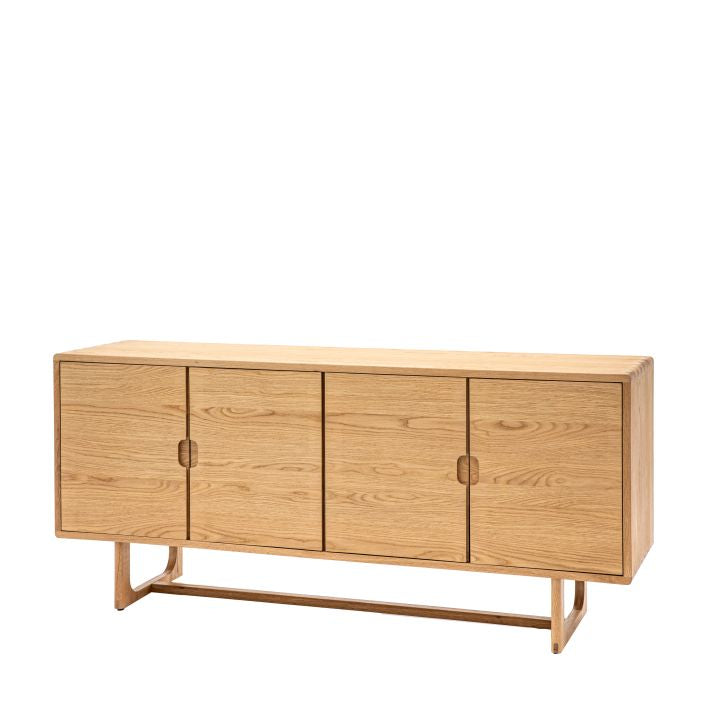 Artisan natural oak four door sideboard | malletandplane.com