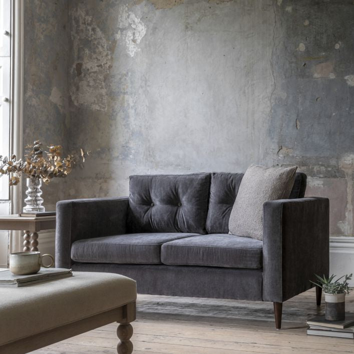 Chelsea charcoal 2 seater sofa | malletandplane.com