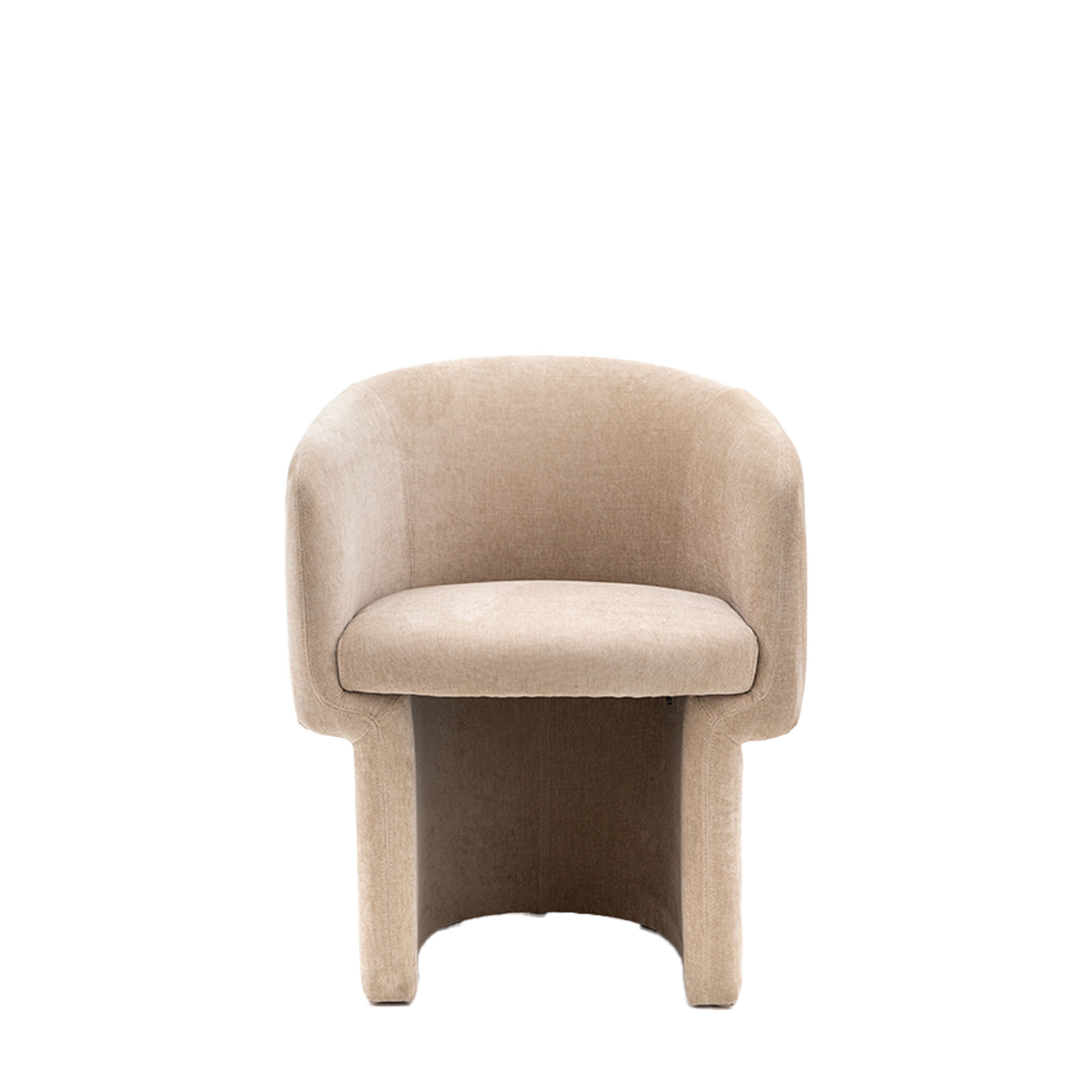 Stan upholstered retro inspired dining chair in smooth grey, cream, rust or moss | malletandplane.com