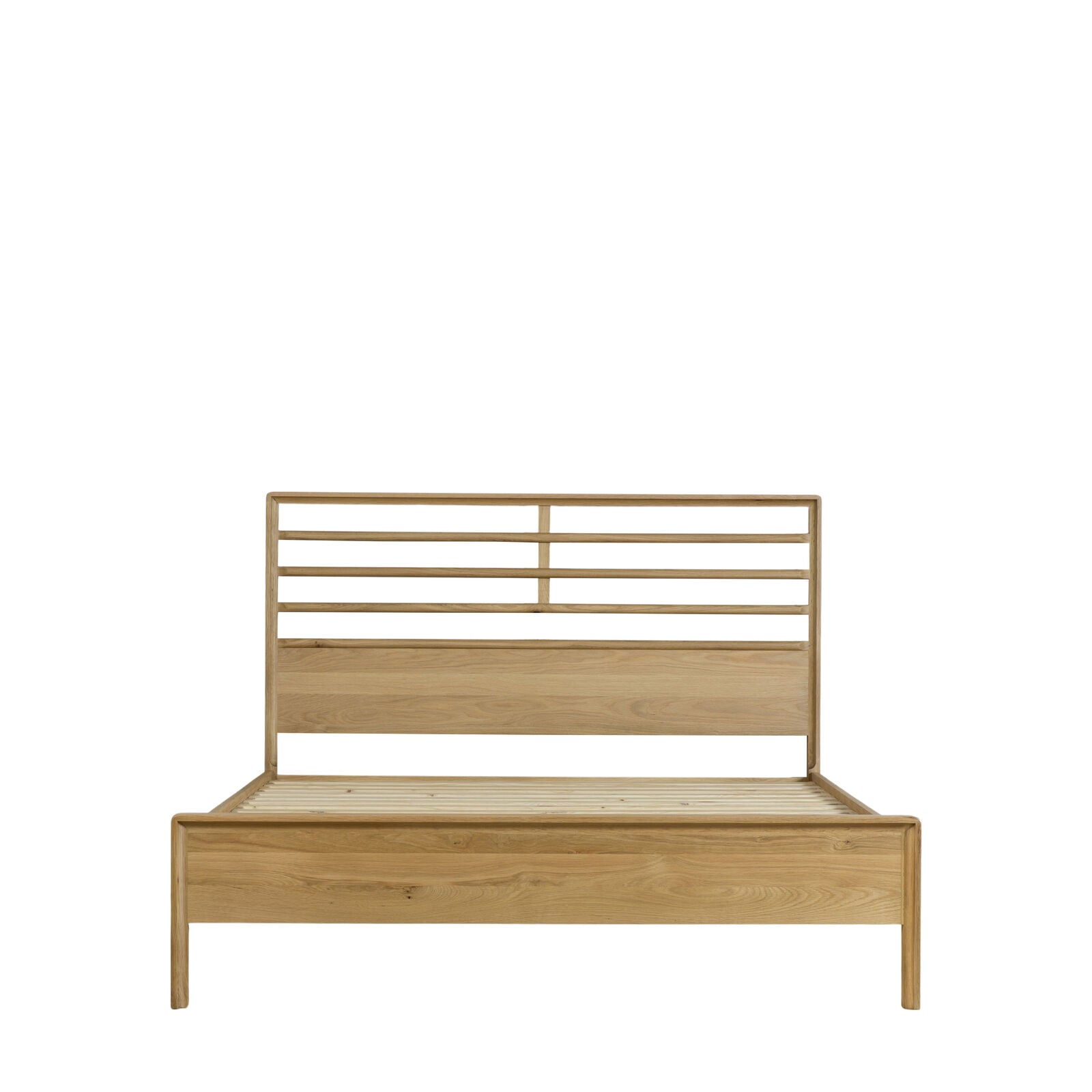 Alfie king sized bed frame in natural oak | malletandplane.com