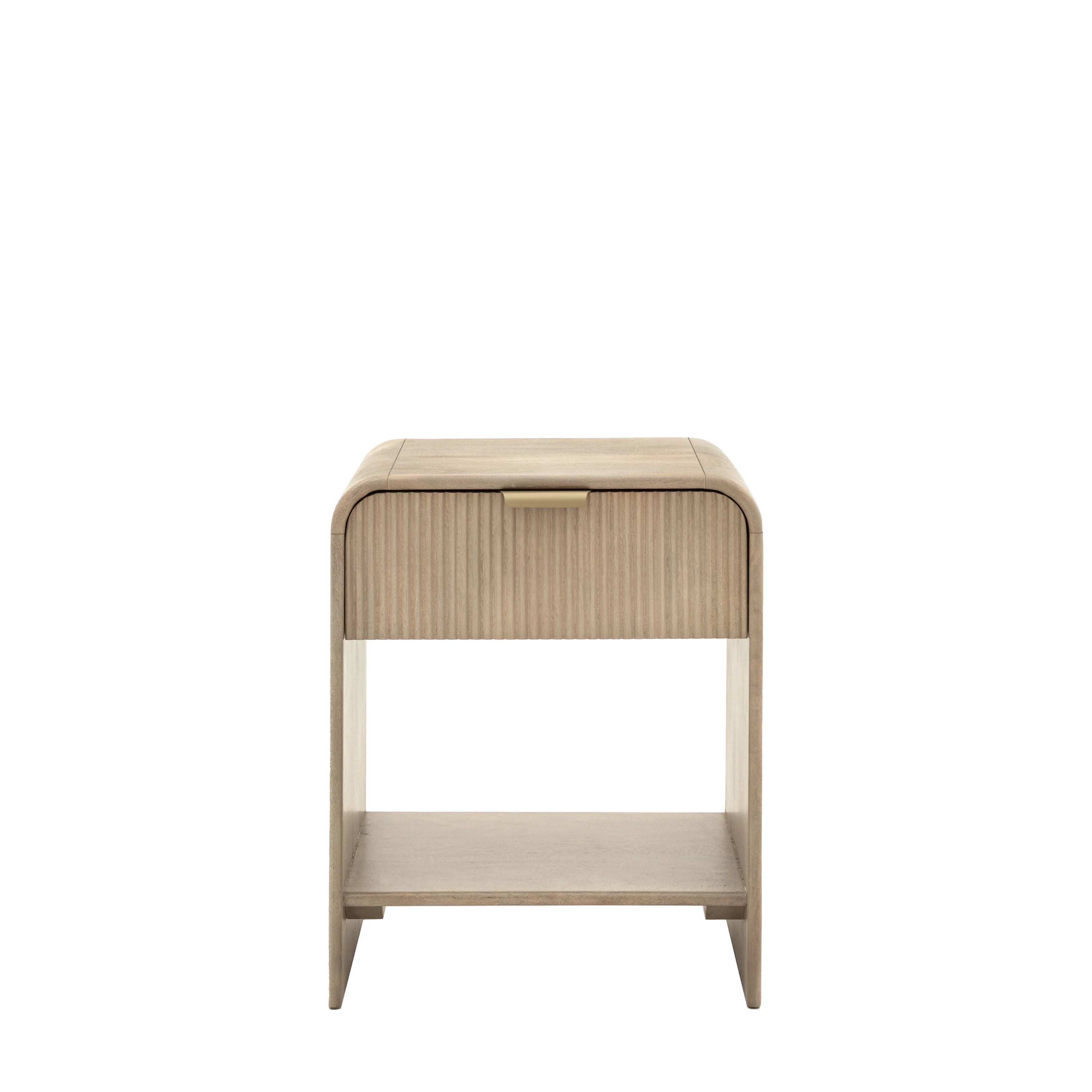 ROCCA Bedside Table | Solid Mango Wood Bedside with Drawer & Shelf