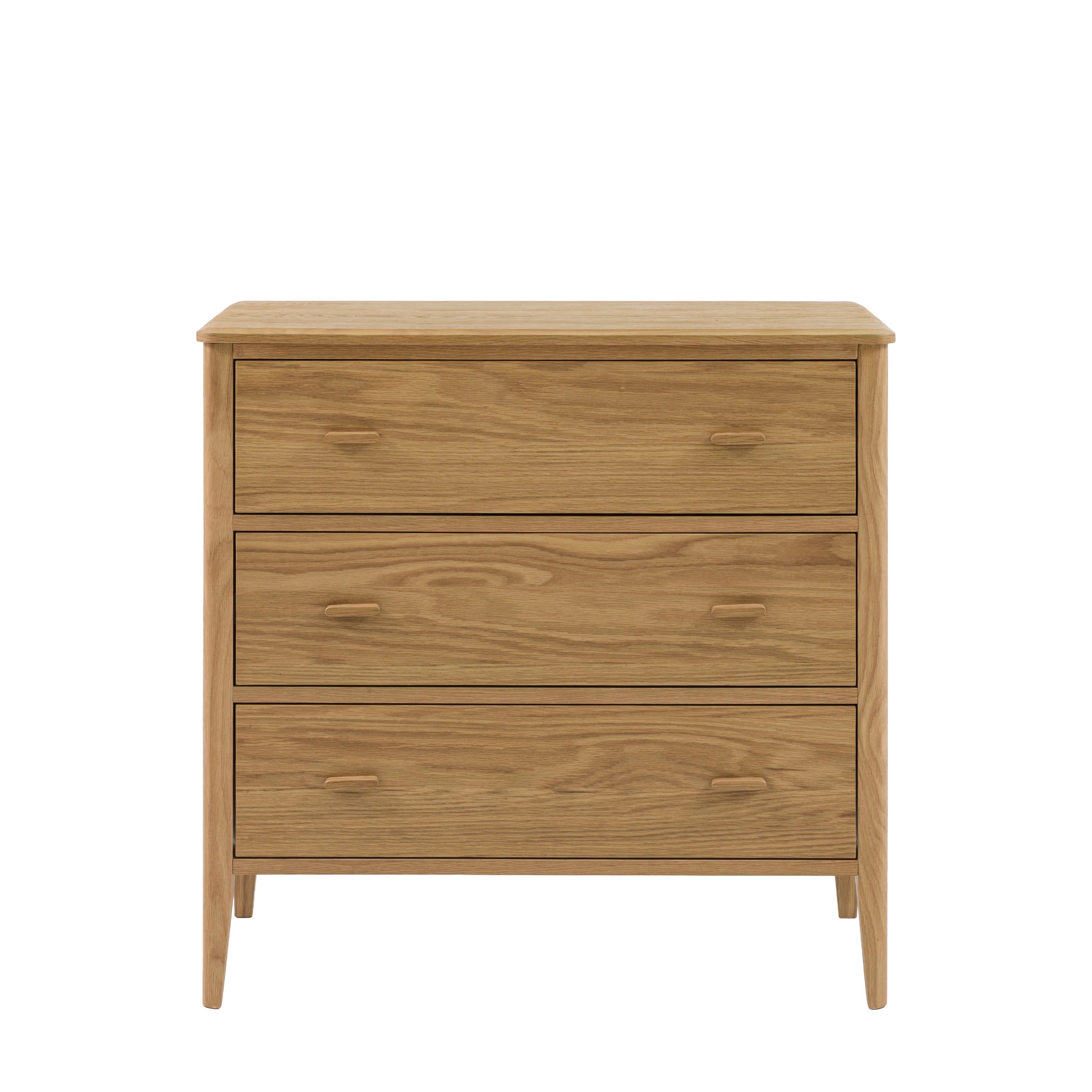 Hampton Natural Chest of Drawers | Wooden 3 Drawer Storage