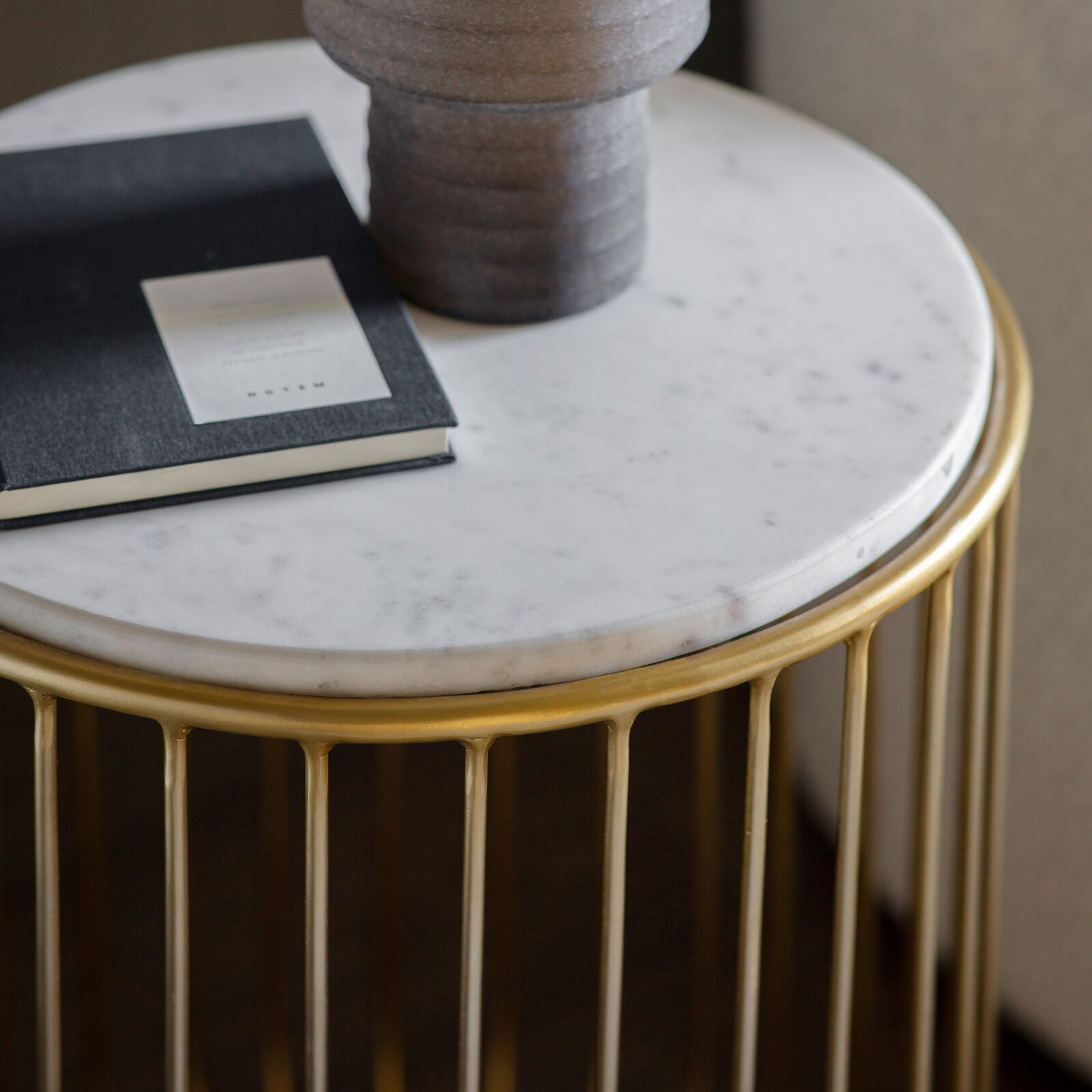 Ronny metal and marble side table | malletandplane.com