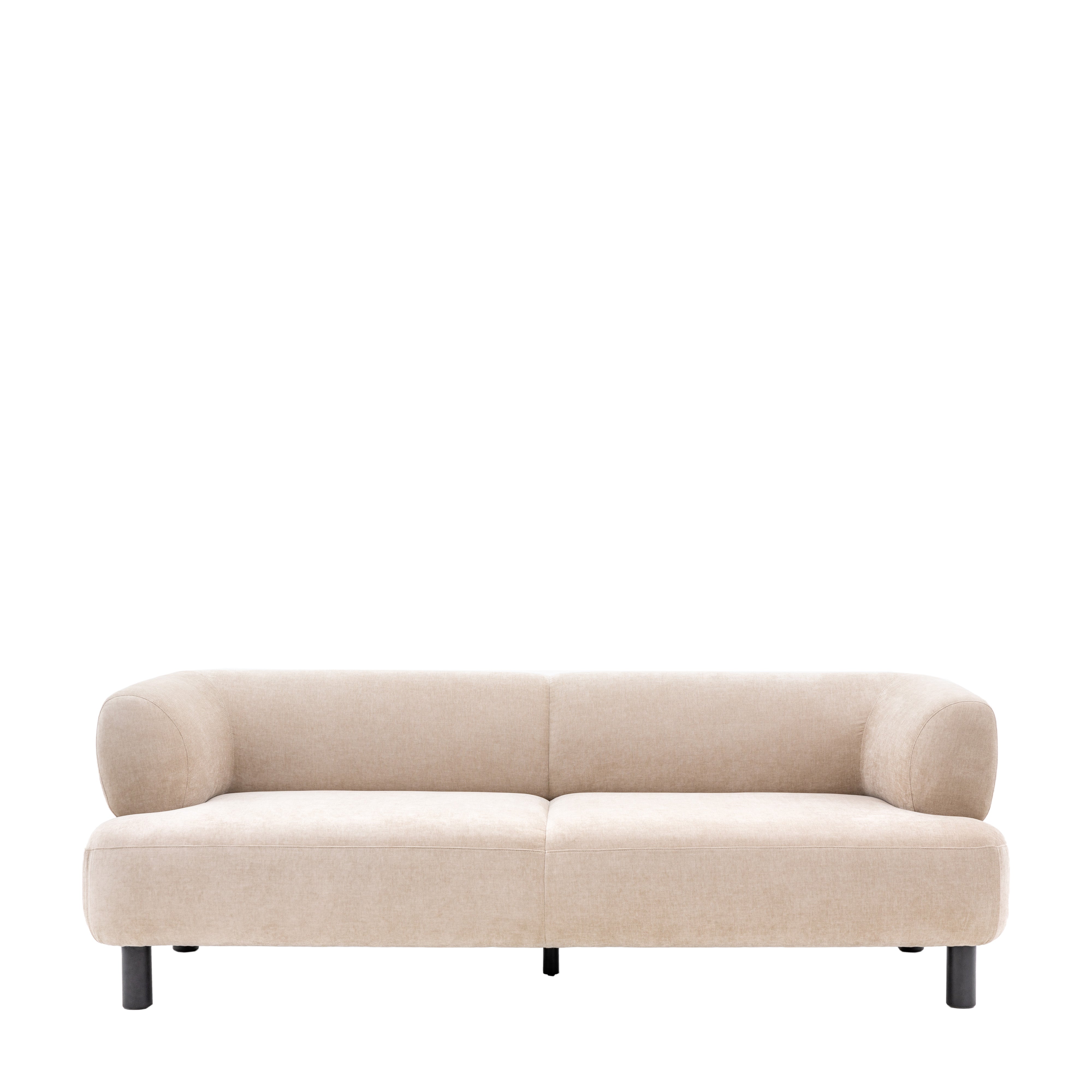 Harvey curved natural 3 seat sofa | malletandplane.com