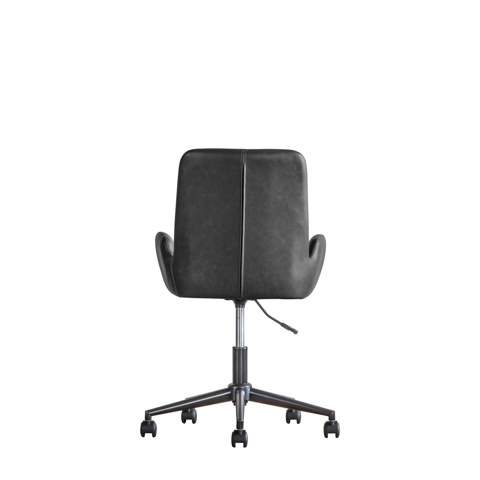 Dawson charcoal faux leather adjustable swivel chair | malletandplane.com