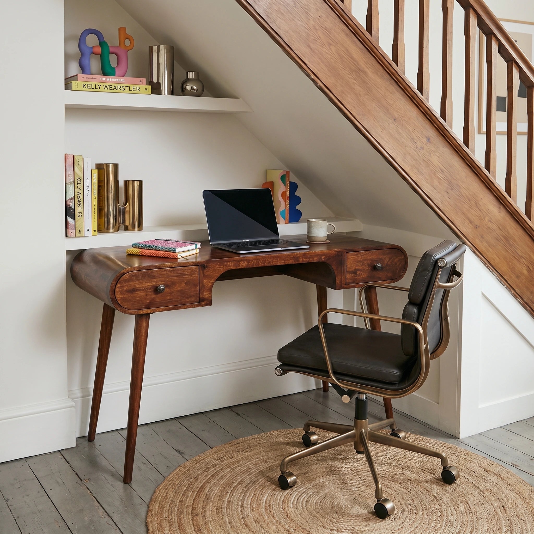 Solid Wood Writing Desk with Drawers | Greenwich Desk