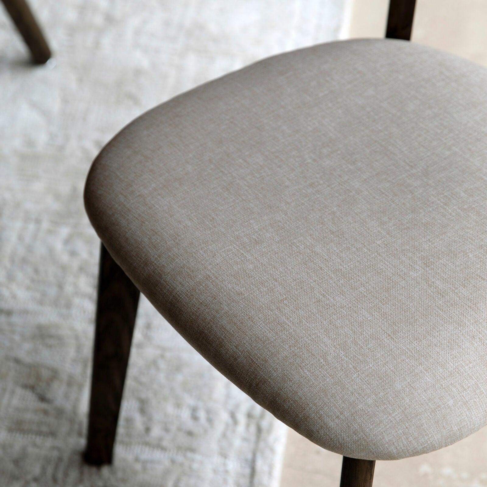 Hatfield set of 2 upholstered dining chairs wiith smoked oak frame | malletandplane.com