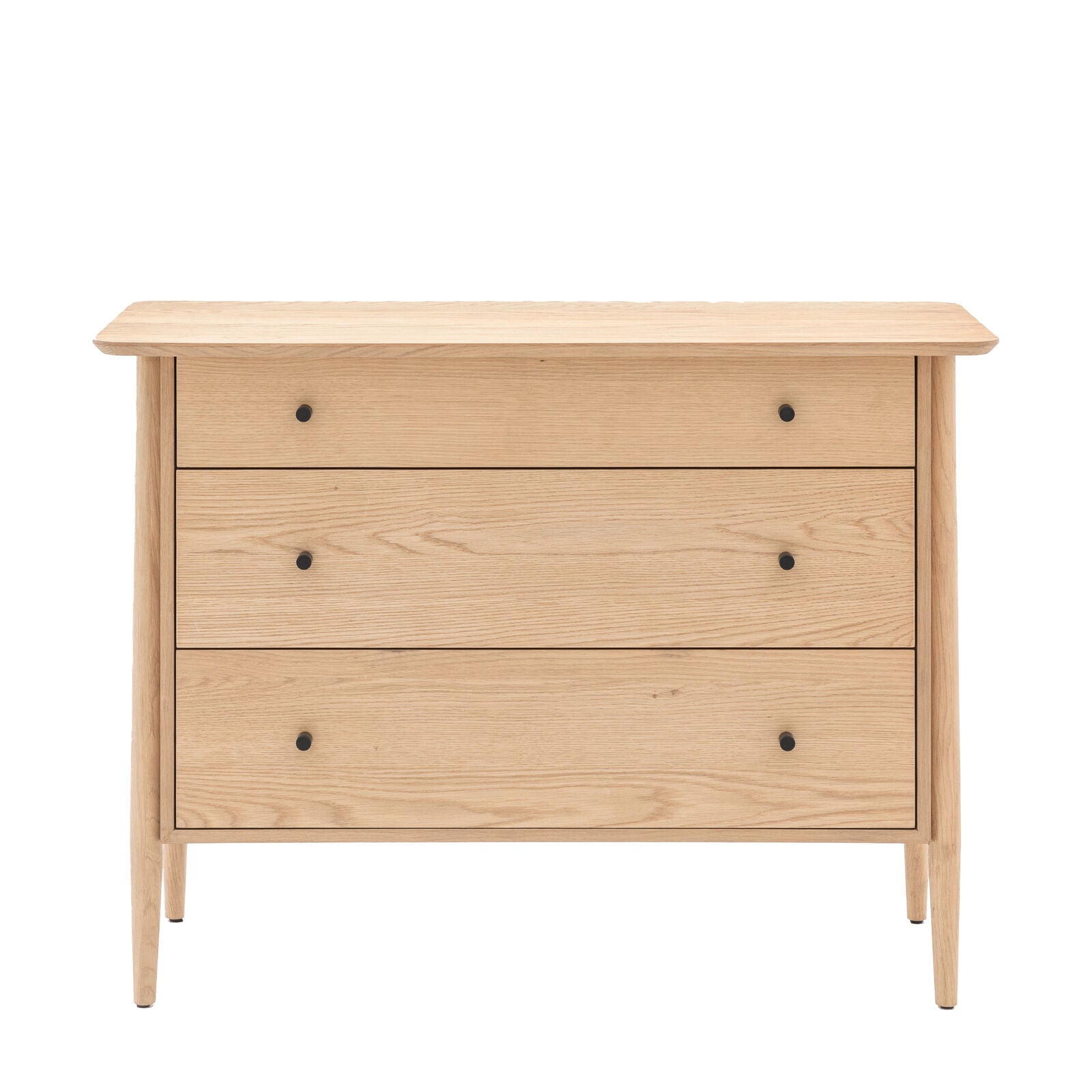 Hatfield oak chest of drawers bedroom storage | malletandplane