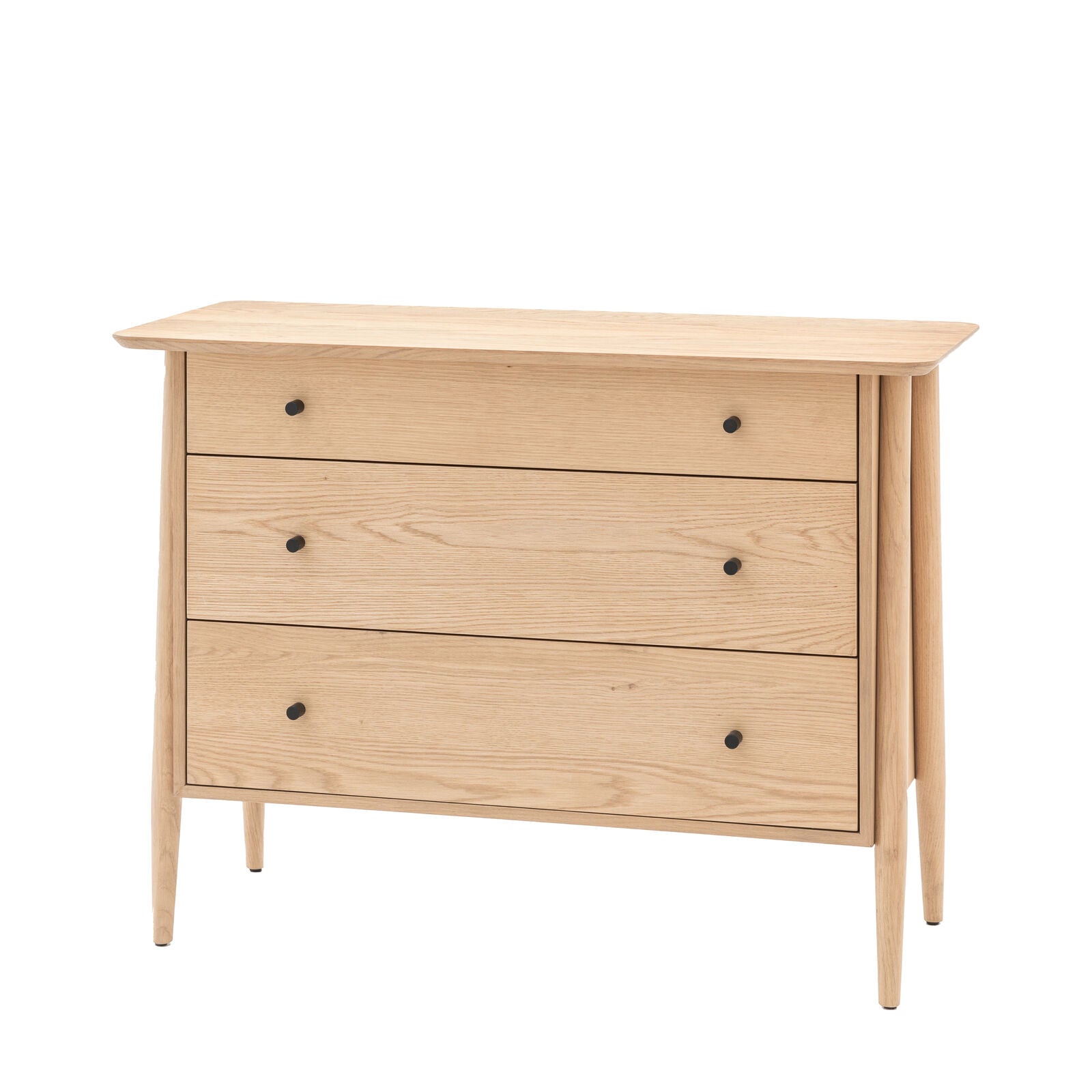 Hatfield oak chest of drawers bedroom storage | malletandplane