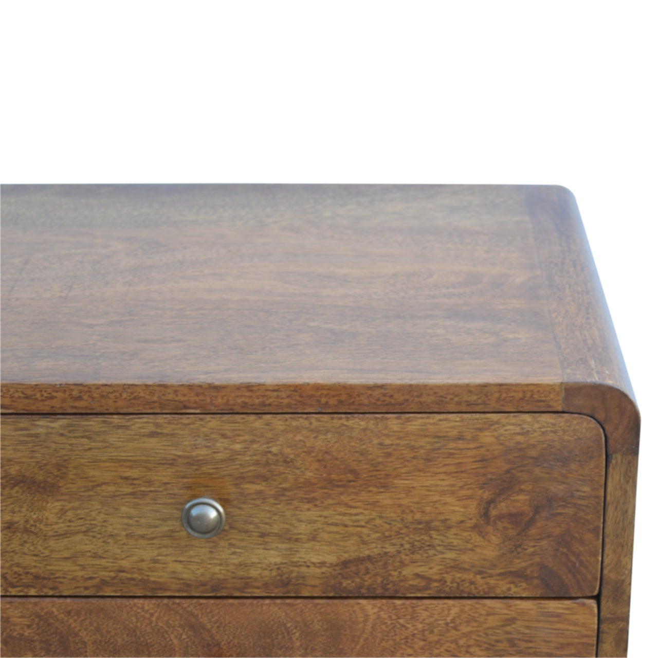 Century 2 Drawer Solid Wood Standard Bedside Table in Deep Chestnut Finish  | malletandplane.com