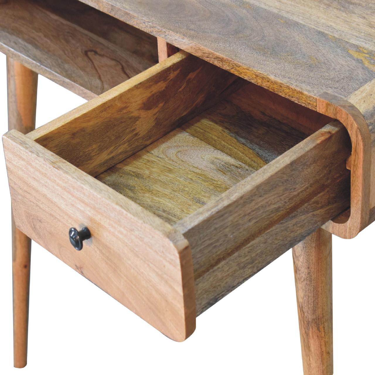 Compact Solid Wood Writing Desk with Drawer | Peckham