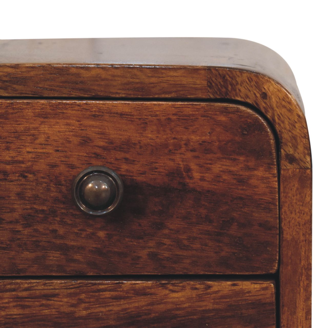 Modal 20cm Extra Narrow 2 Drawer Bedside Table – Chestnut