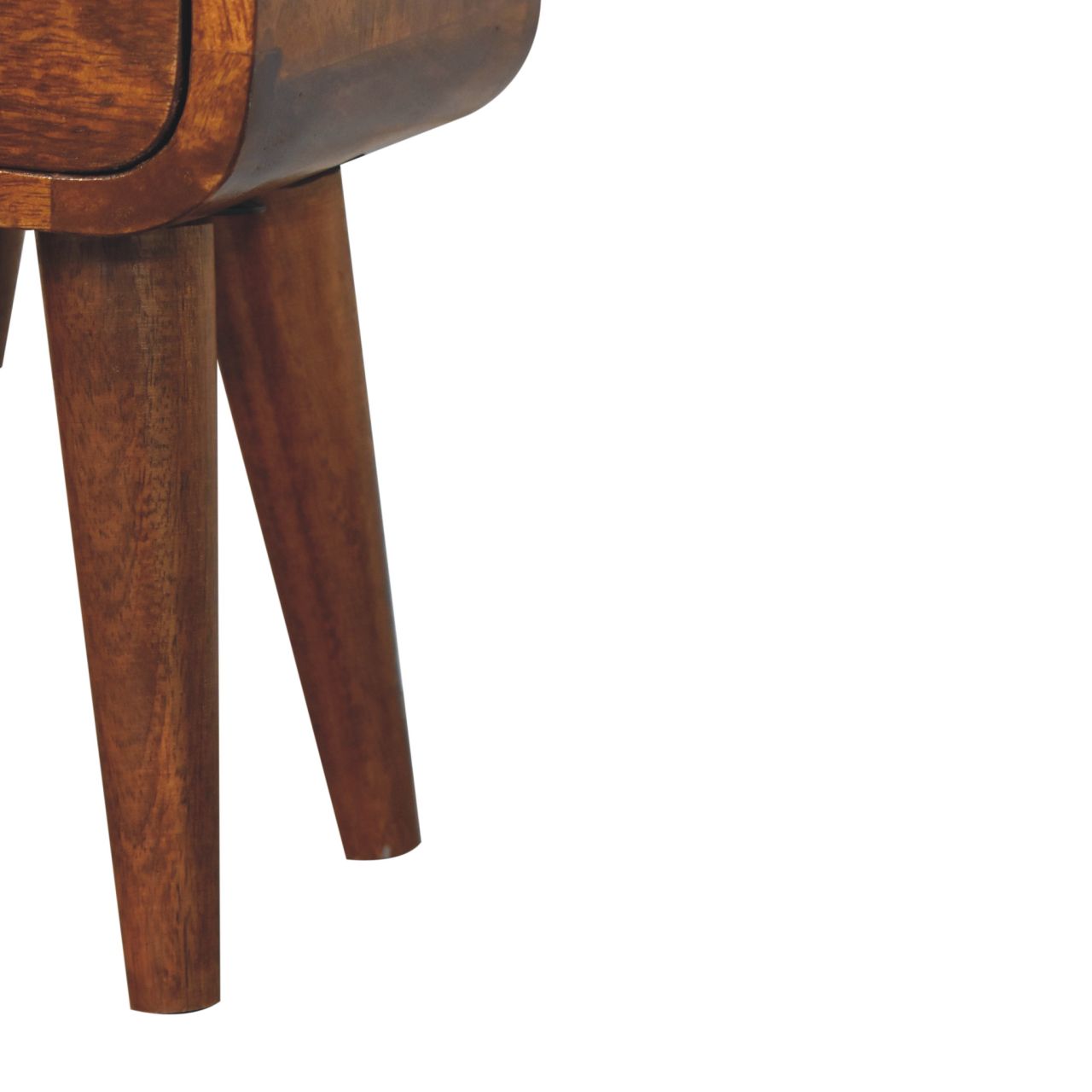 Modal 20cm Extra Narrow 2 Drawer Bedside Table – Chestnut