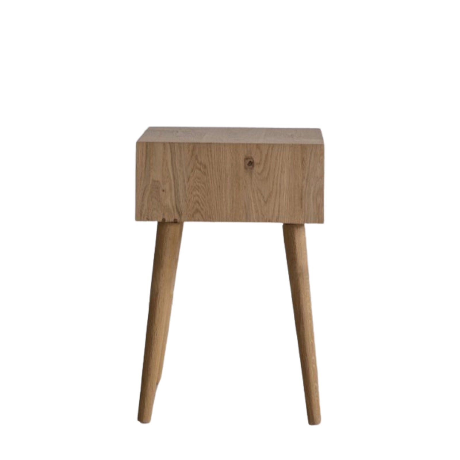 Jakob 1 drawer bedside table in light oak | malletandplane.com