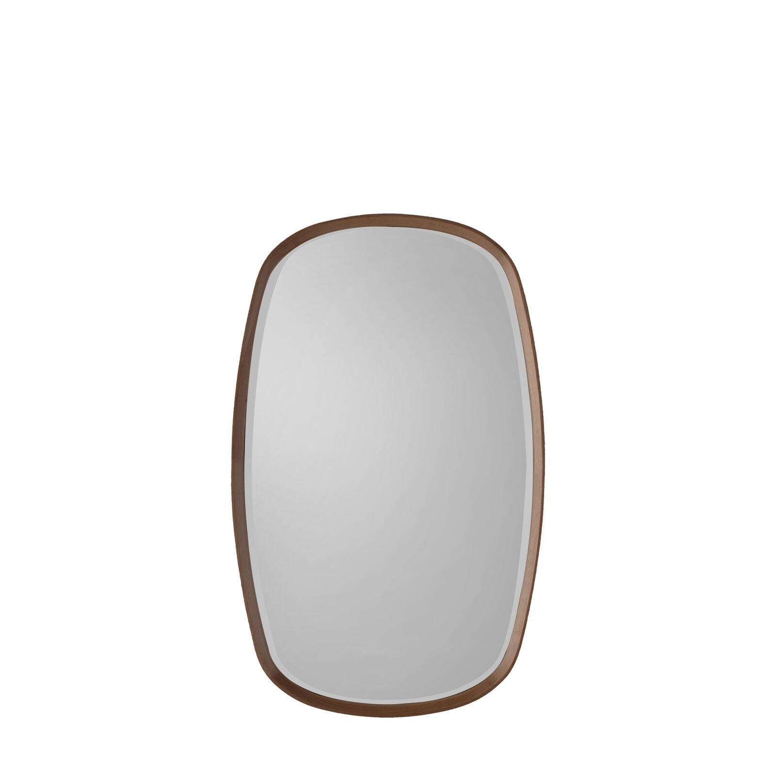 KEATON Walnut Wall Mirror – Solid Wood Bevelled Frame | malletandplane.com