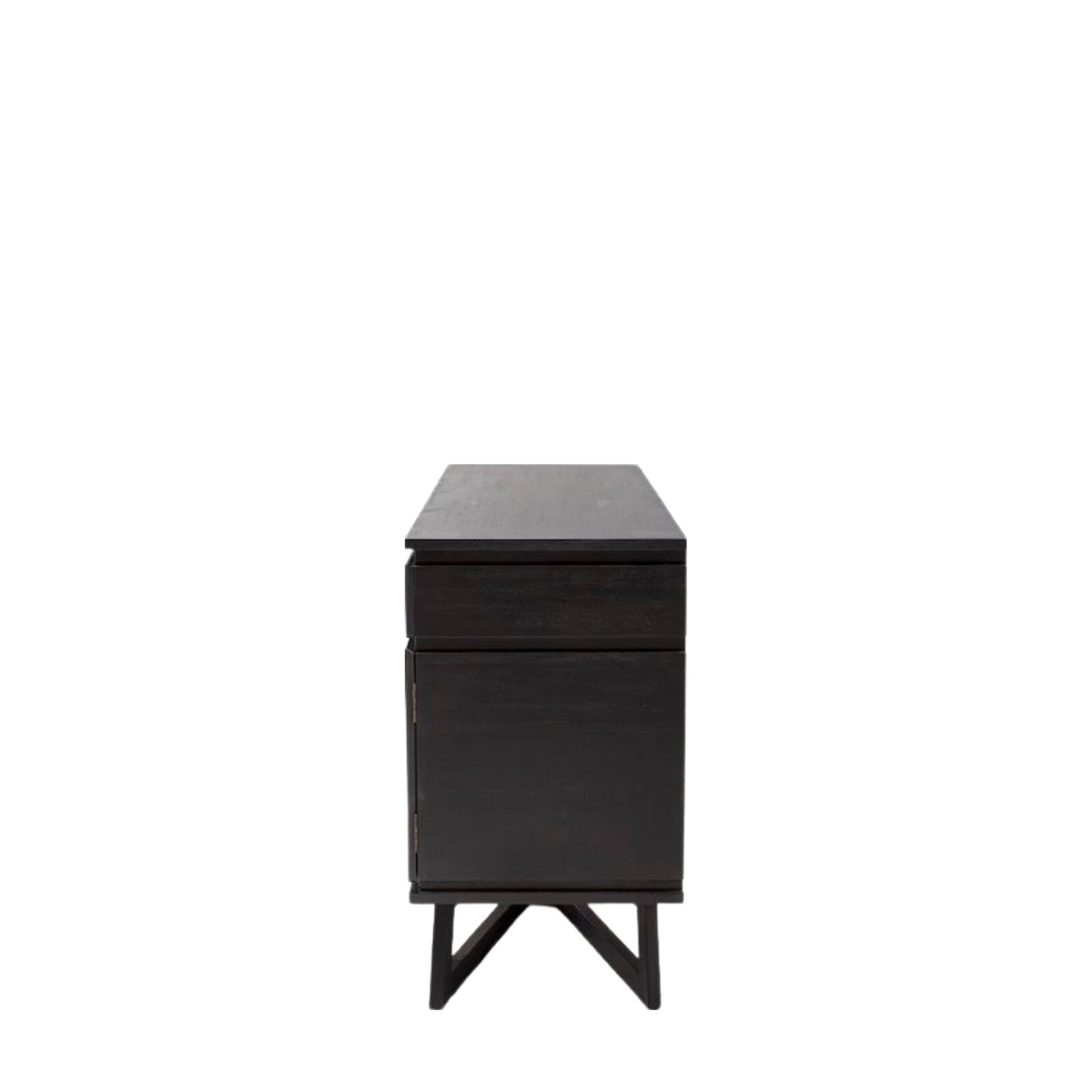 Laylah charcoal black contemporary style sideboard with ample storage | malletandplane.com