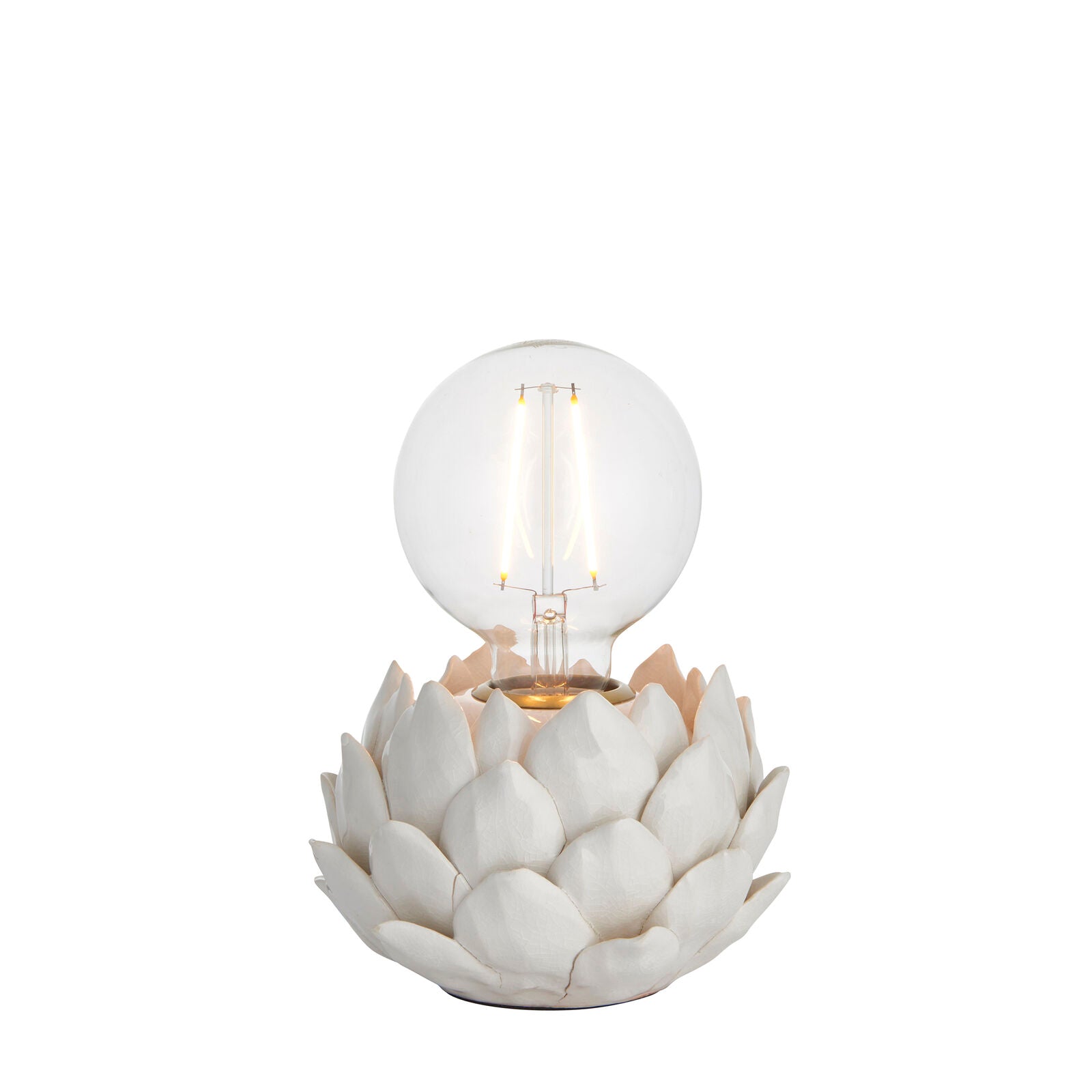 Thistle decorative ceramic artichoke style table lamp with brass fittings | malletandplane.com