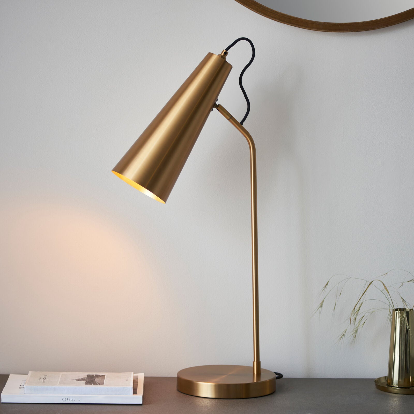 KARNA Bedside Reading Lamp – Antique Brass