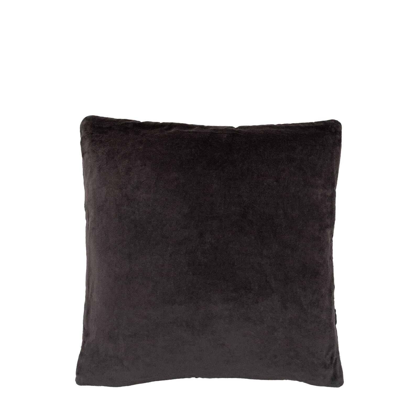 Luxe charcoal velvet cushion with polyester filling pad included | malletandplane.com