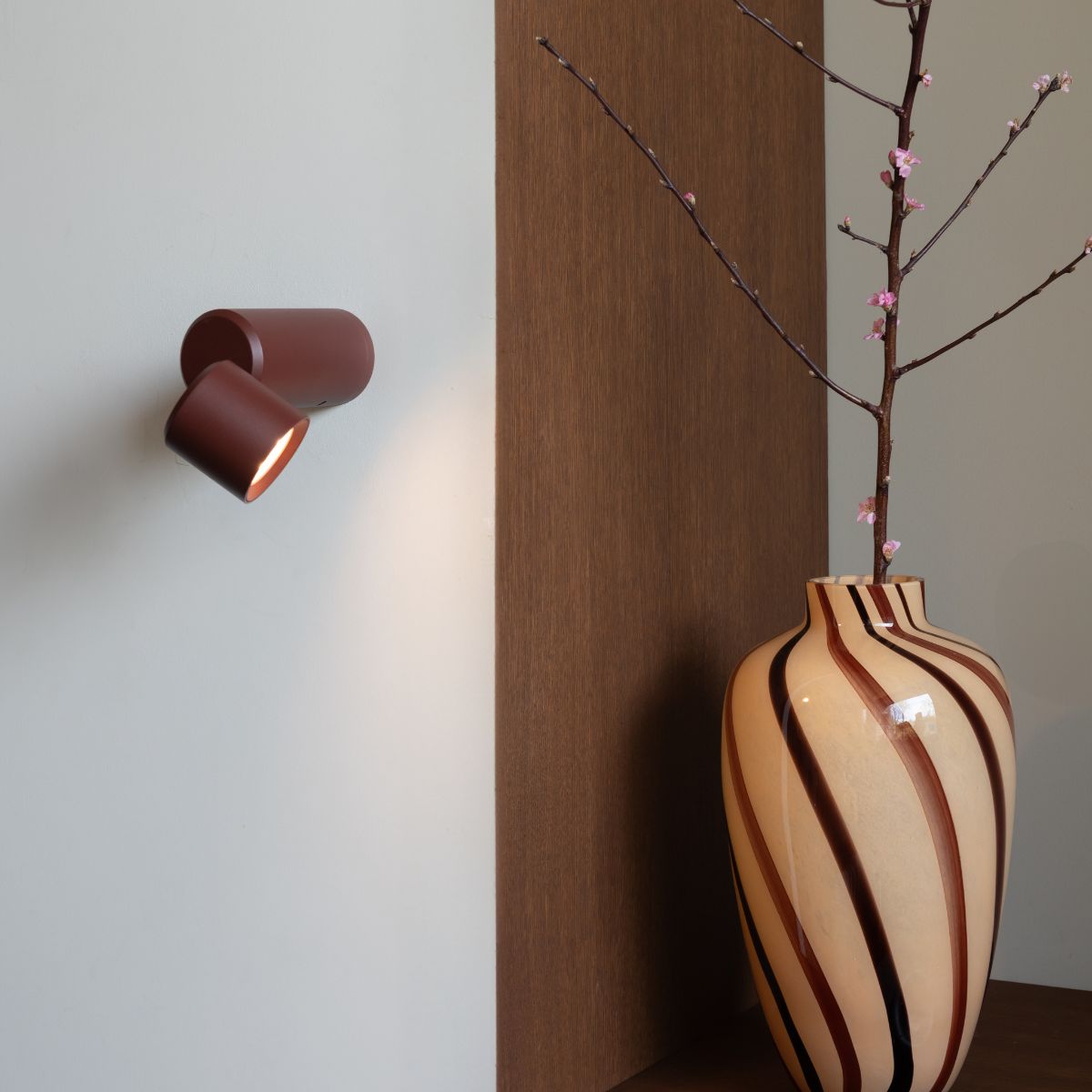 Milan Rechargeable Table & Wall Lamp - Burgundy