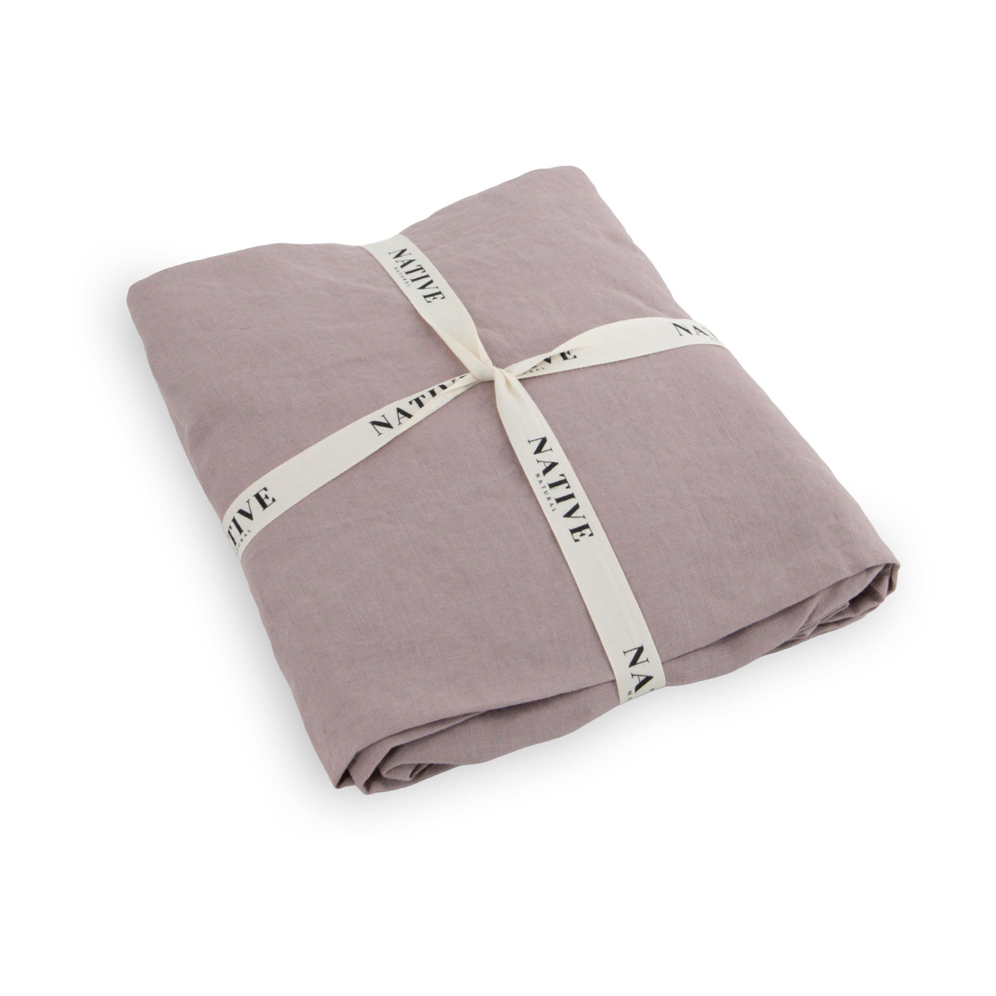 Native Linen King Fitted Sheet – Blush | malletandplane.com