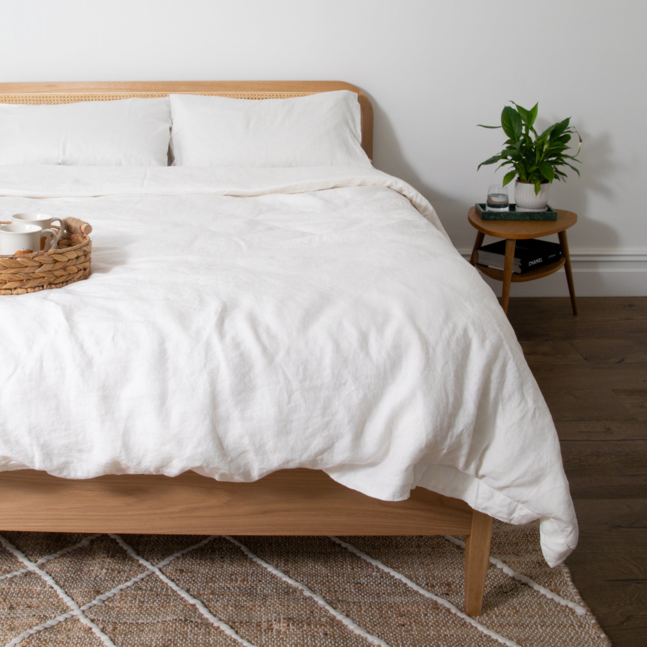 Native Linen King Duvet Cover - Chalk | malletandplane.com