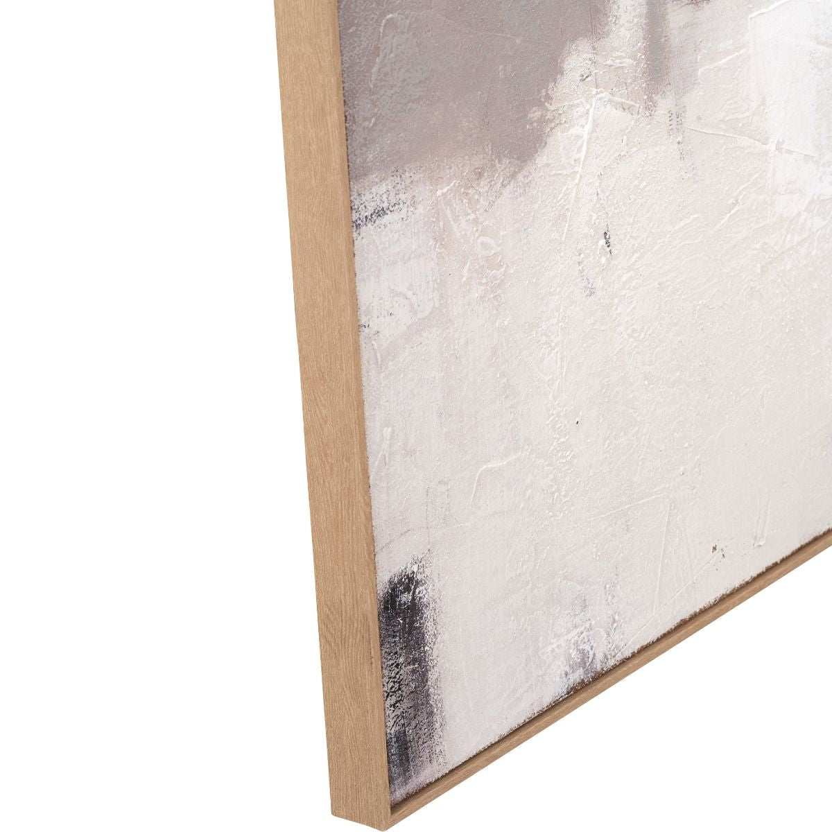 QUIET FORM – Neutral Abstract Canvas with Natural Frame