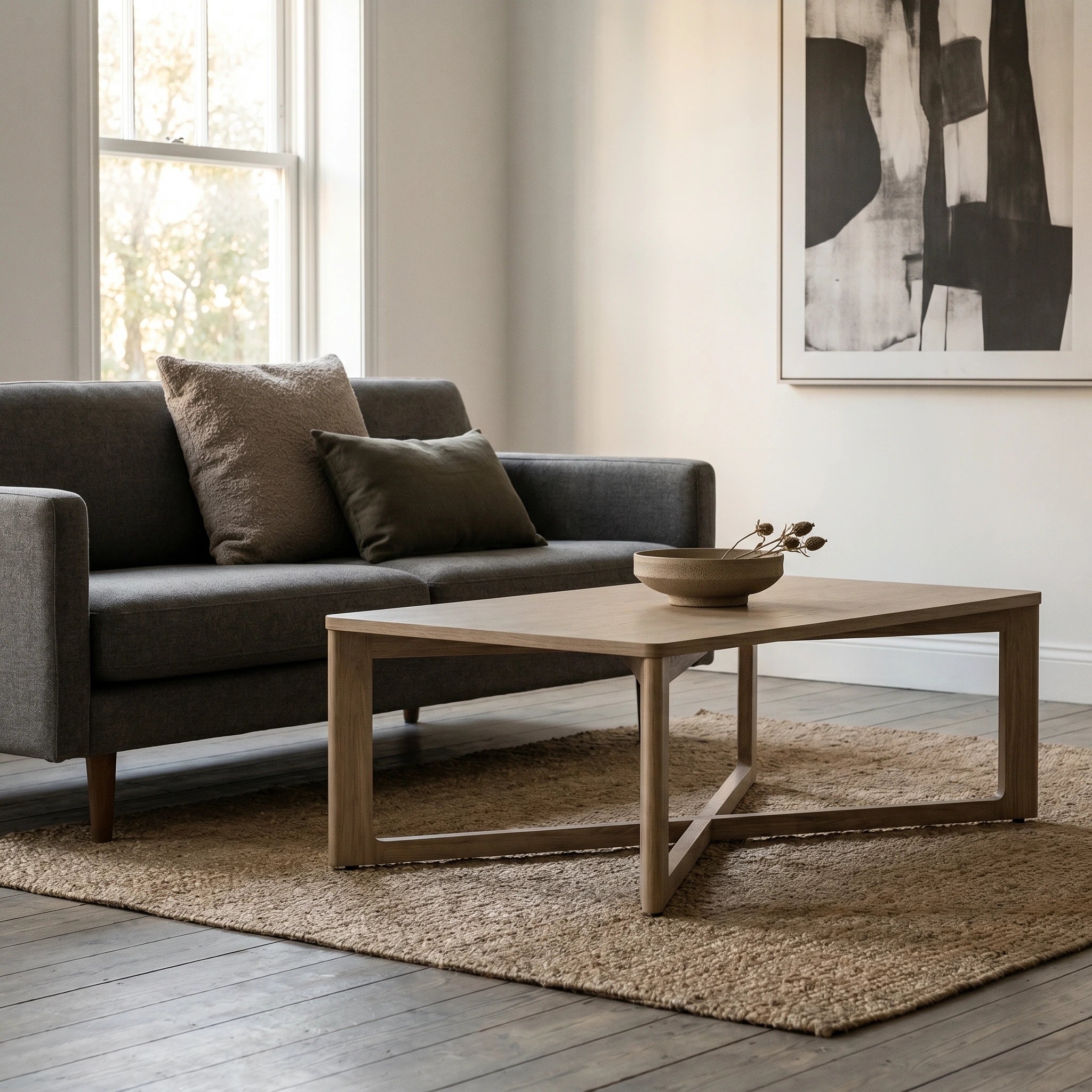 SEIS Rectangular Coffee Table – Smoked Oak Effect