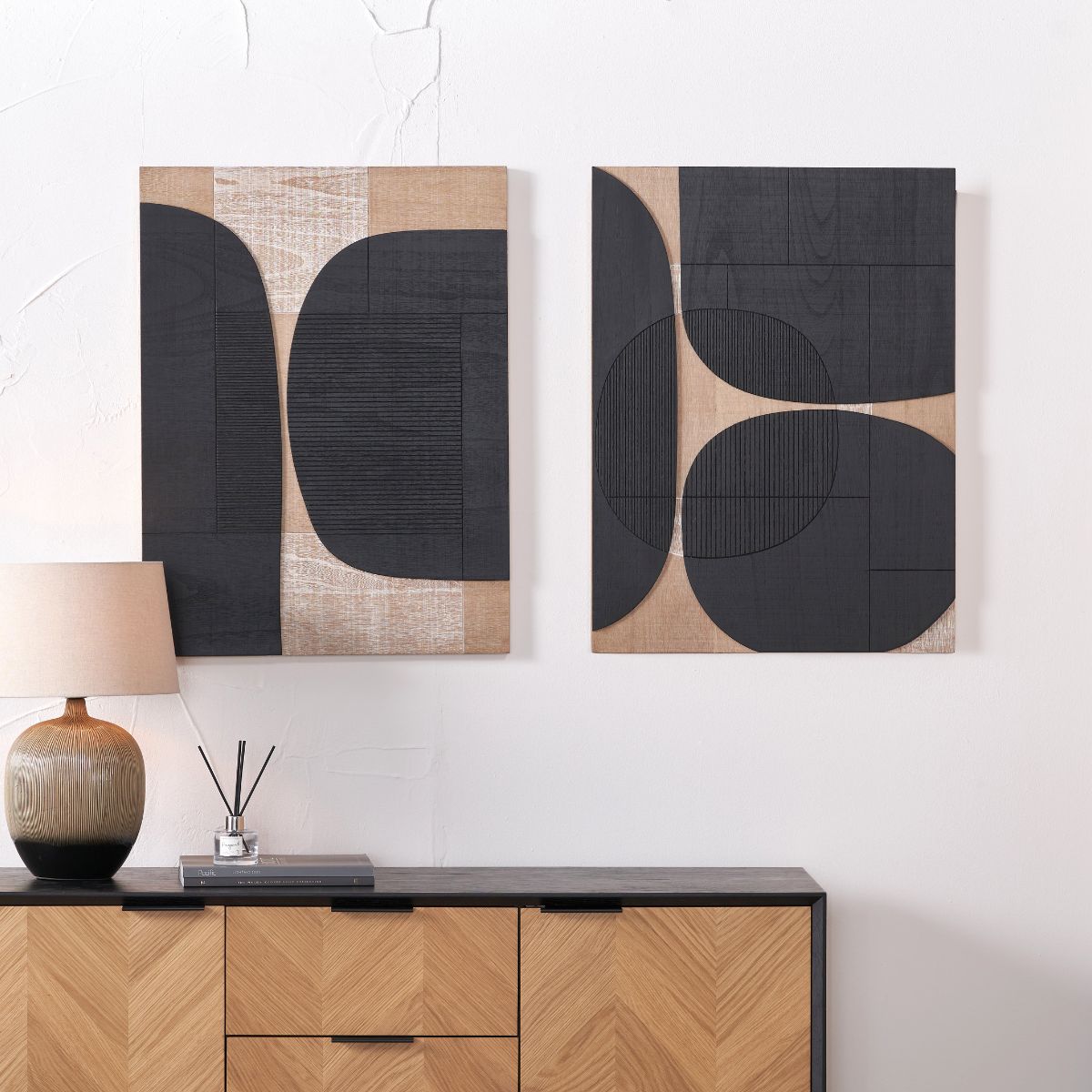 TEXTURE Wooden Wall Panels – Set of Two