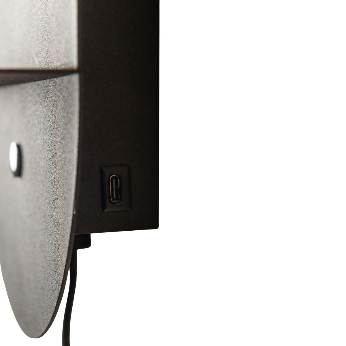 TOKYO Black Wall Light with Shelf & USB Charger