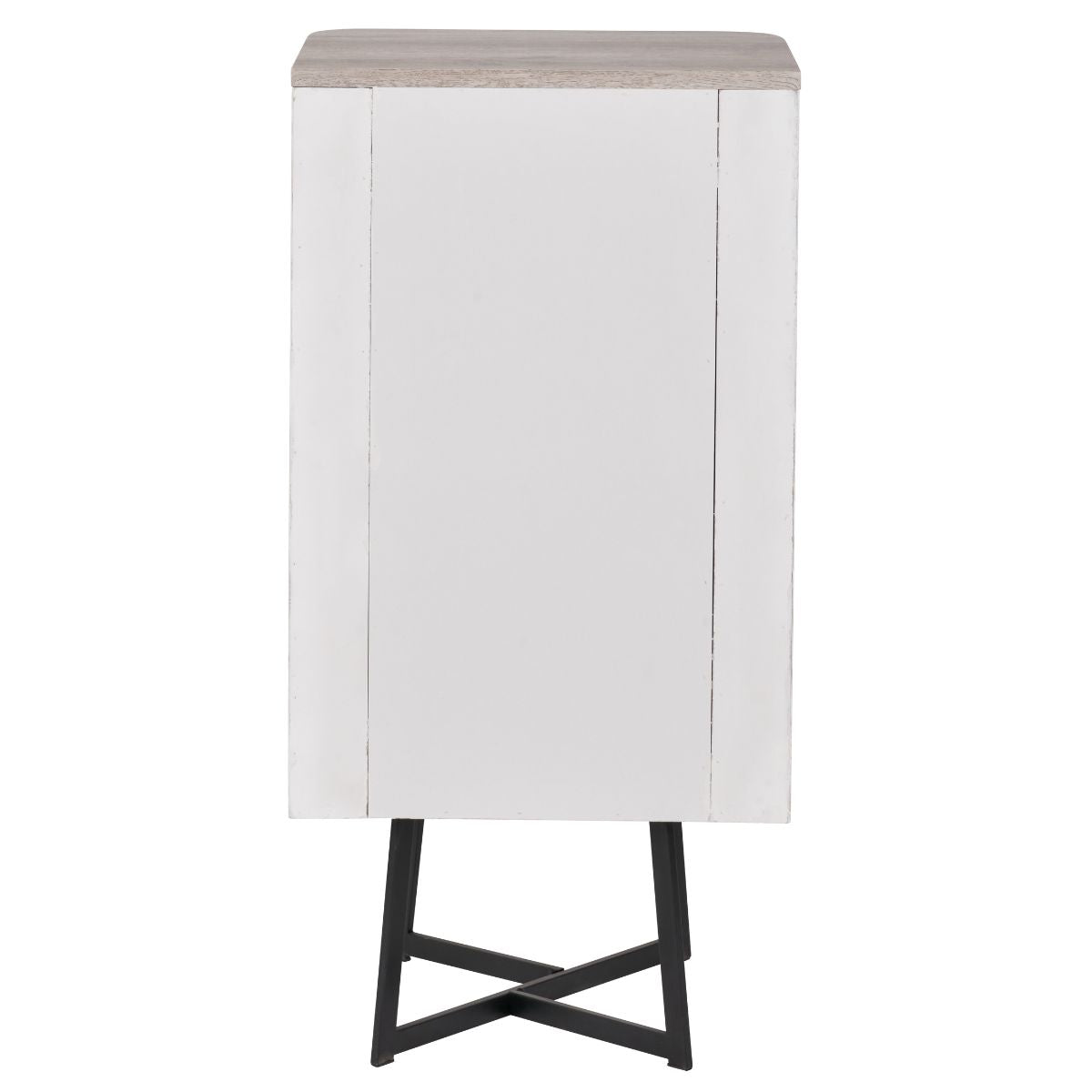 UKIAH Grey Oak Veneer 5 Drawer Tall Boy