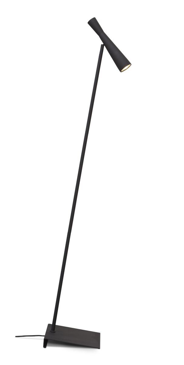 Bordeaux minimalist floor lamp in black metal finish | malletandplane.com