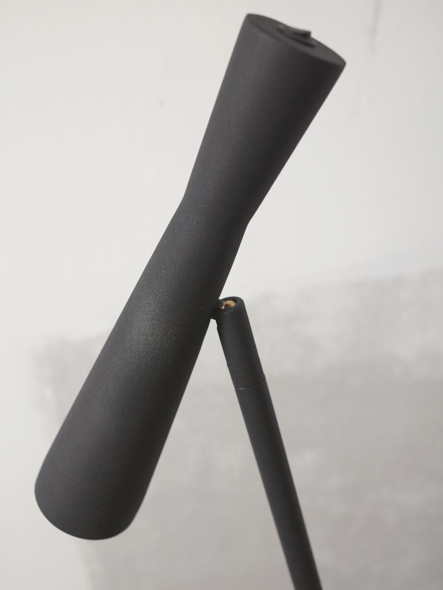 Bordeaux minimalist floor lamp in black metal finish | malletandplane.com