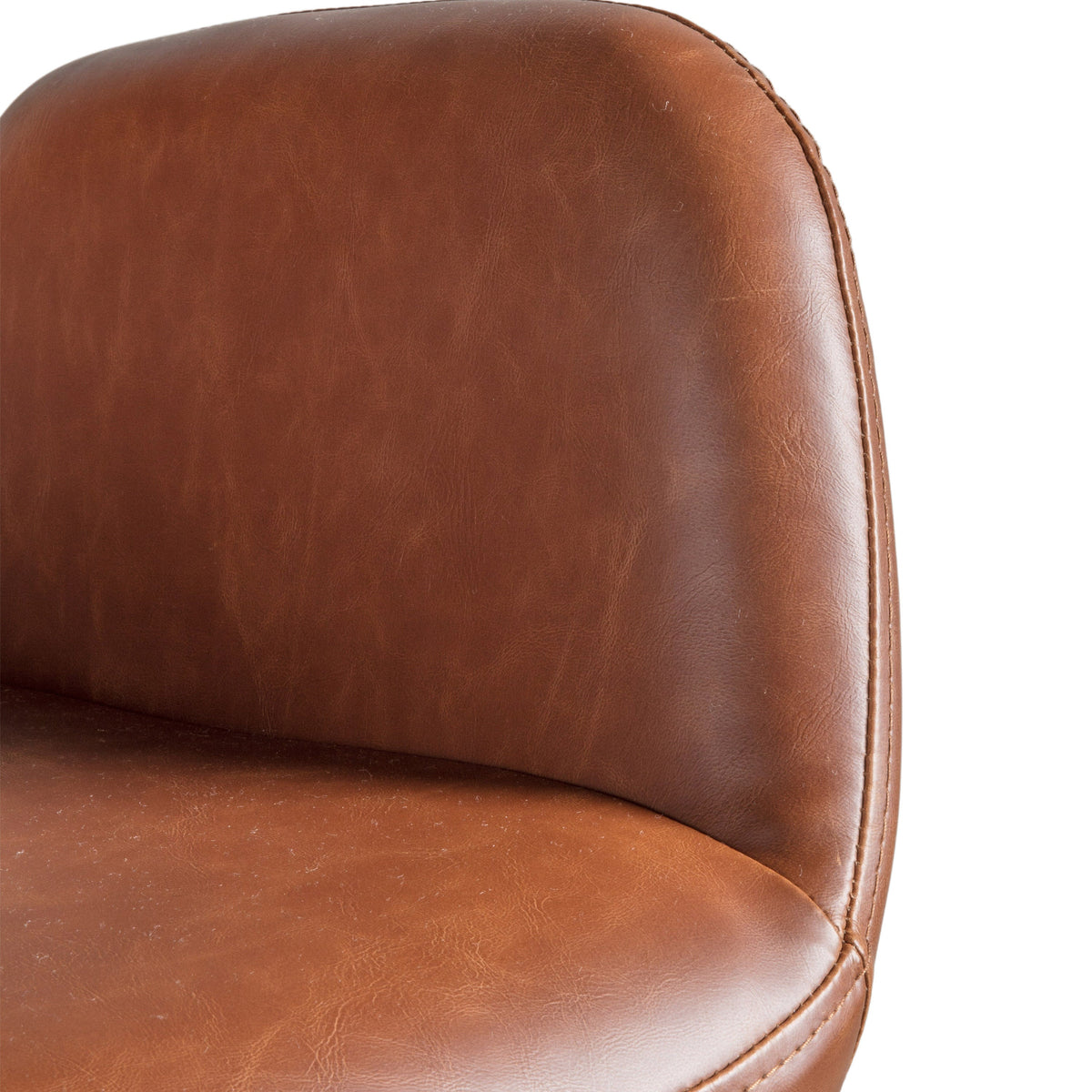 FARADAY brown swivel desk chair with arms and castor base