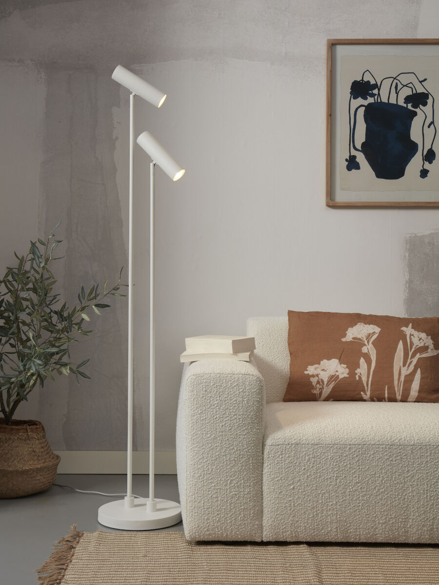 Havana twin floor lamp in smart white finish by It'sAboutRomi | malletandplane.com