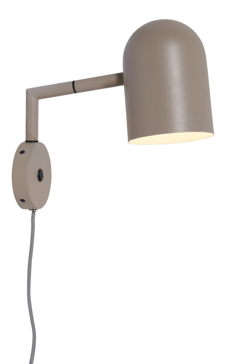 Marseille adjustable wall light in sand metal finish | malletandplane.com