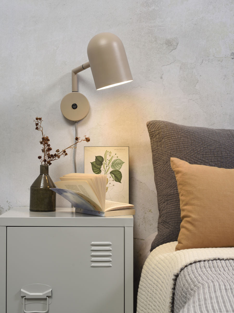 Marseille adjustable wall light in sand metal finish | malletandplane.com