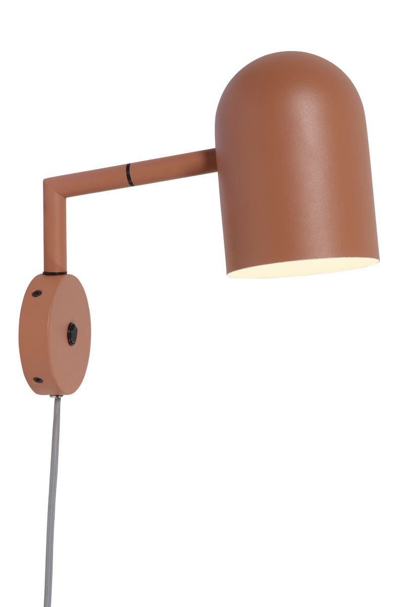 Marseille adjustable wall light in terra metal finish | malletandplane.com