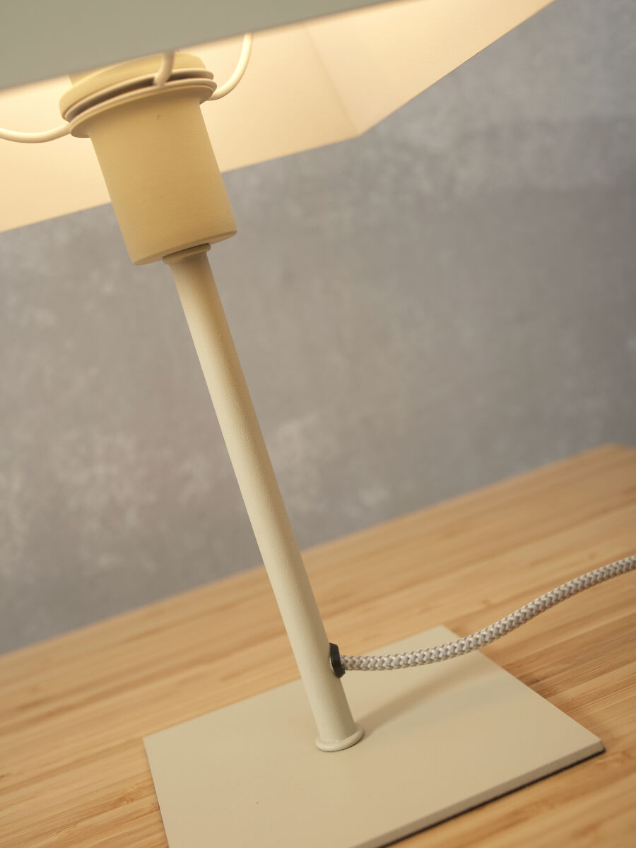 Perth retro inspired table lamp in soft green finish | malletandplane.com