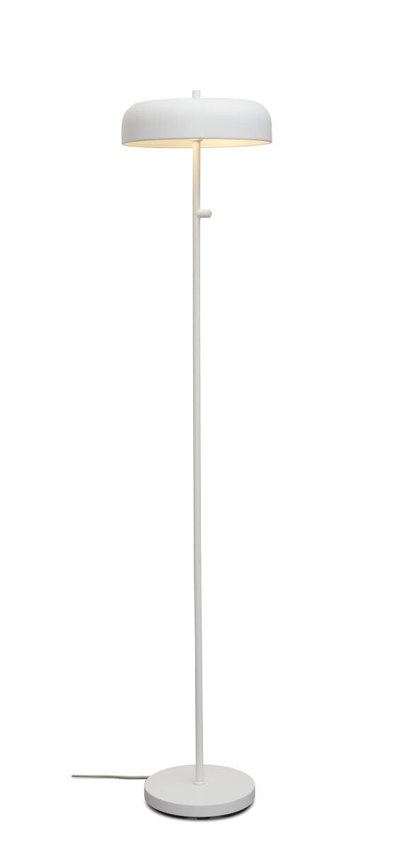 Porto metal floor lamp in matte white finish | malletandplane.com