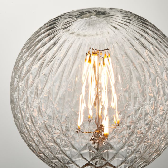 Faceted Clear Glass E27 LED Filament Bulb | malletandplane.com