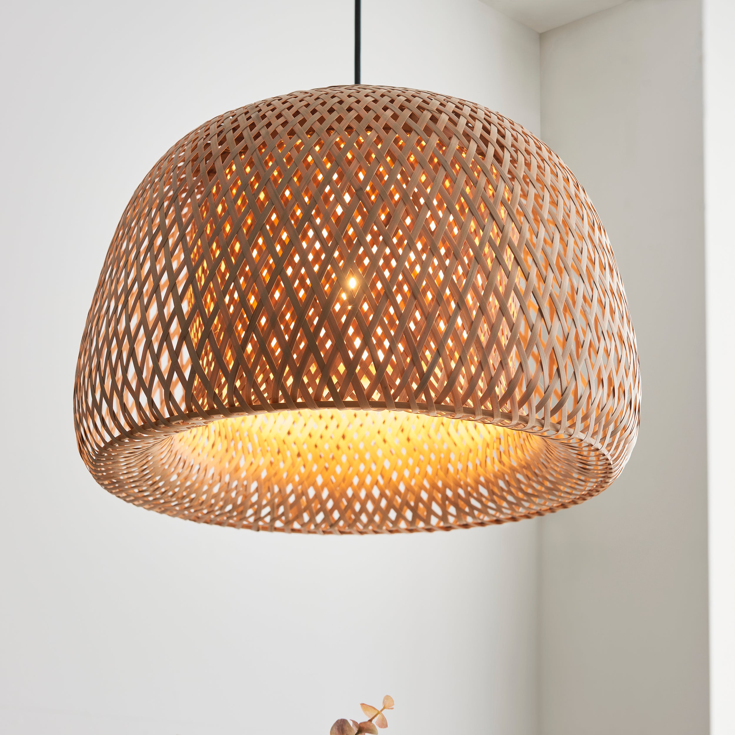 Samui natural raffia twine dimmable pendant light | MalletandPlane.com